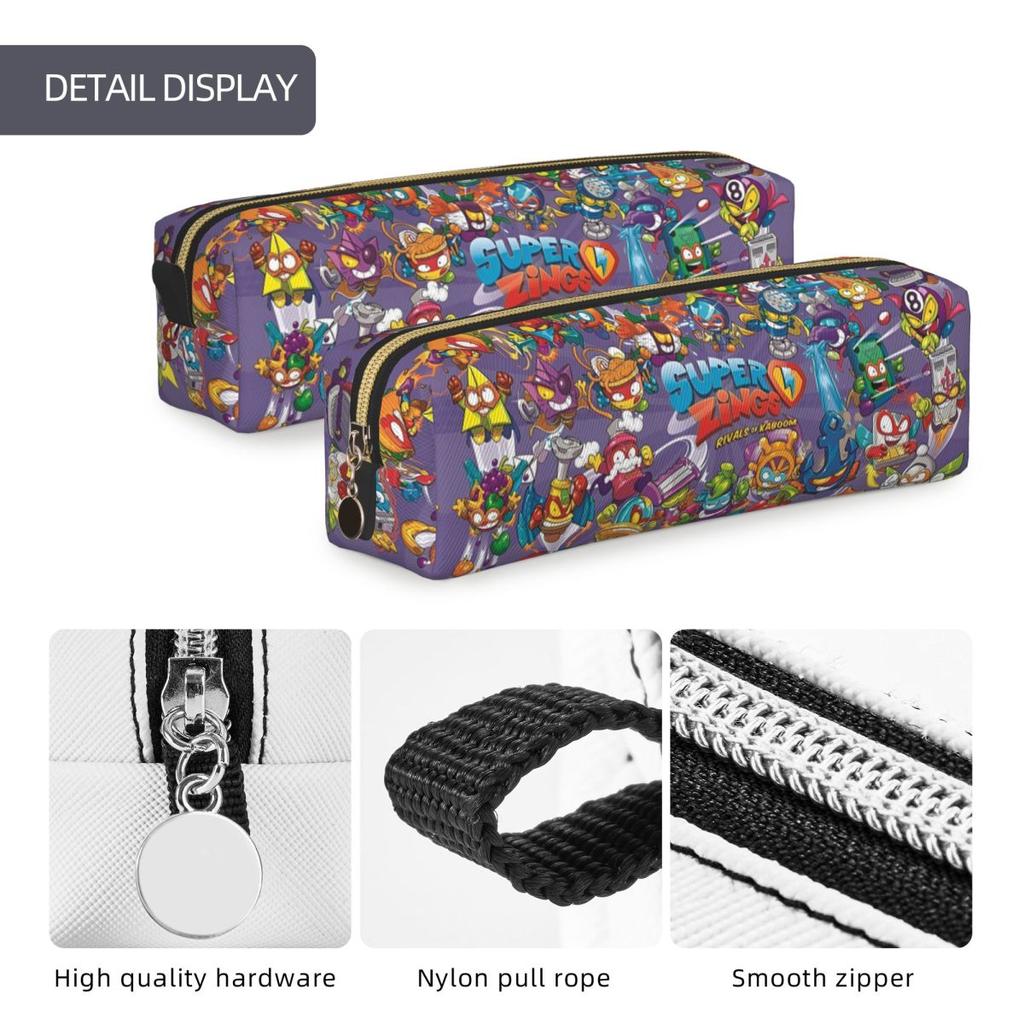 Creative Super Zings Pencil Case Funny Superzings Pencilcases Pen for Student Large Storage Bag School Supplies Gifts Stationery