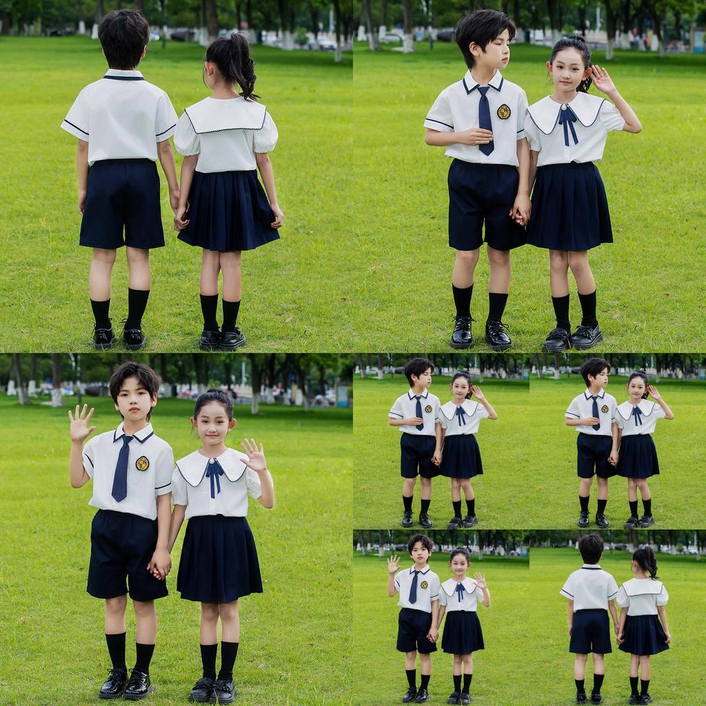 Soft Cotton Kindergarten Graduation Outfit For Boys And Girls Stylish Two-piece Set