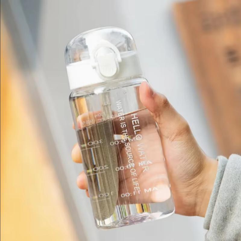 550ML Space-Themed Water Bottle with Anti-Slip Lid & Handle - Durable Plastic, Leak-Proof Design for Outdoor Sports, Camping