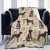 Flannel Fleece Modern Throw Blanket, Cartoon Style Koala Bears Blue Pattern Throw for Spring Recliner, Air Conditioning Blanket