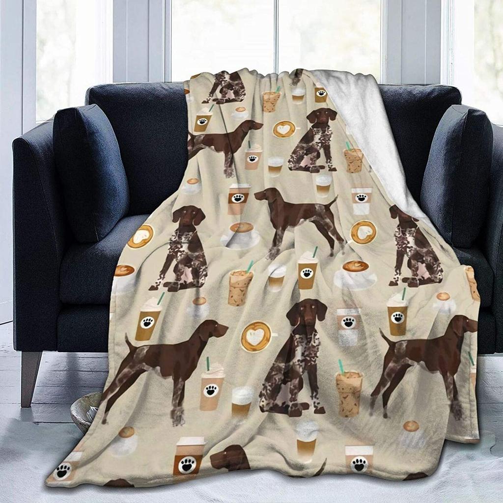 Flannel Fleece Modern Throw Blanket, Cartoon Style Koala Bears Blue Pattern Throw for Spring Recliner, Air Conditioning Blanket