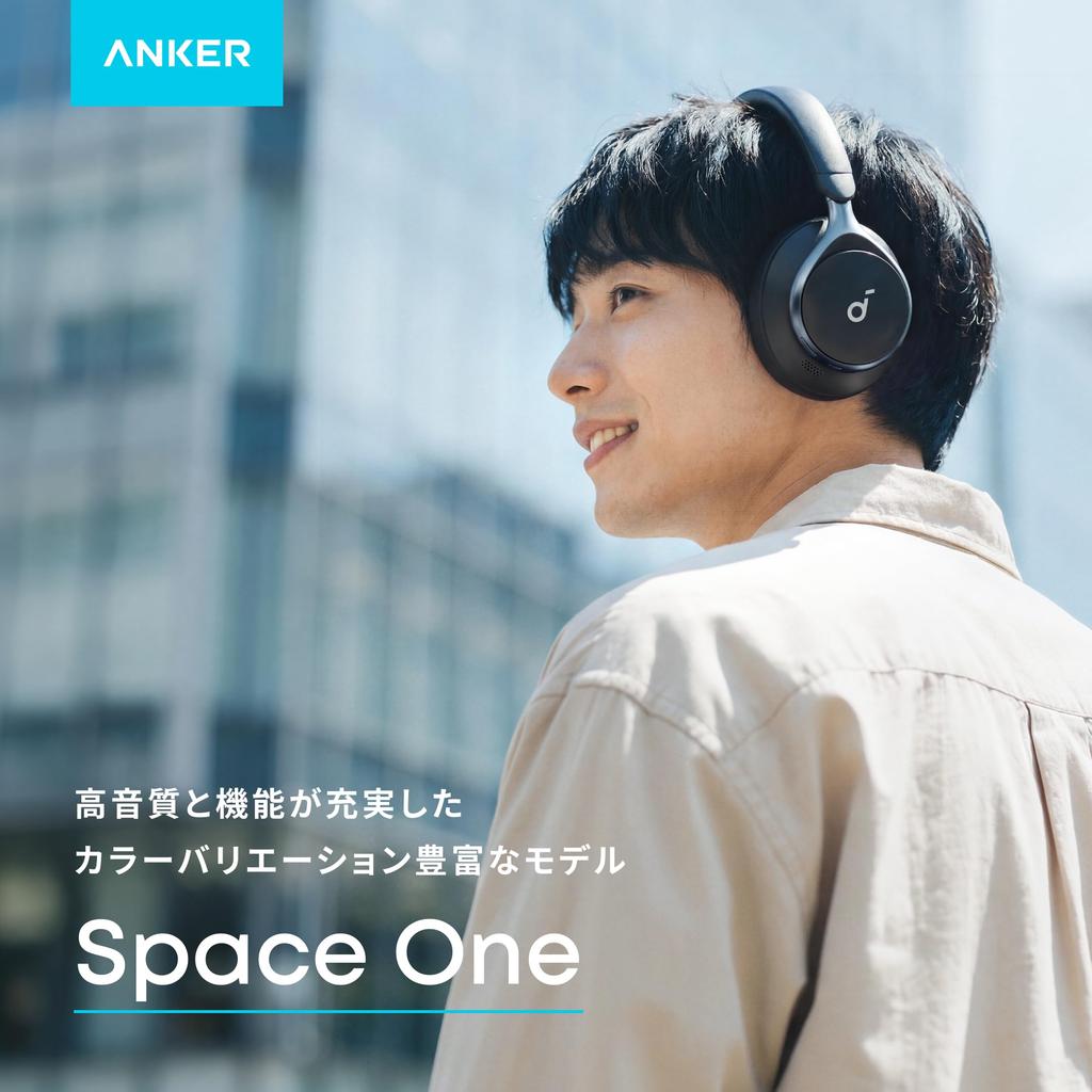 Anker Soundcore Space One Wireless Noise Cancelling Up To 55 Hours Music Playback Audio Compatible Multipoint Support Ambient Sound Mode Blue