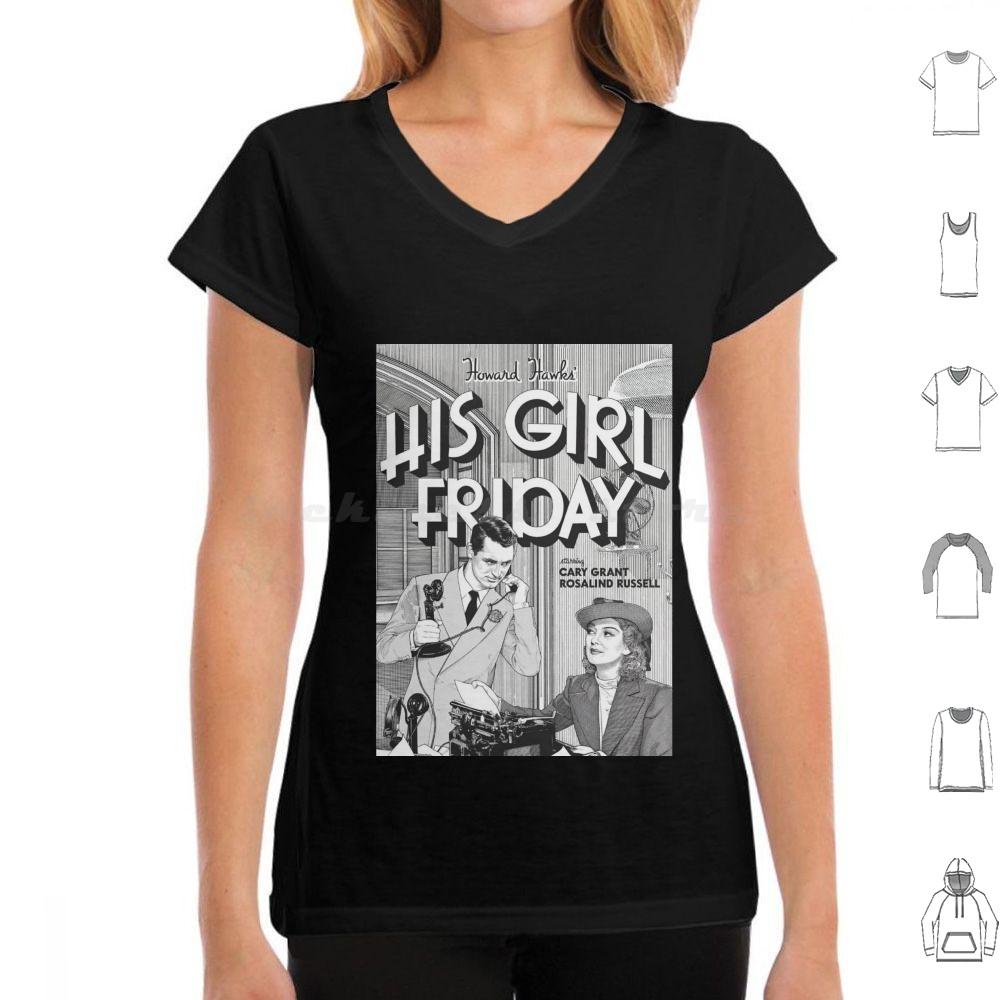 His Girl Friday T Shirt 6xl Cotton Cool Tee Classic Srewball Comedy Cary Grant Rosalind Russell His Girl Friday Howard Hawks