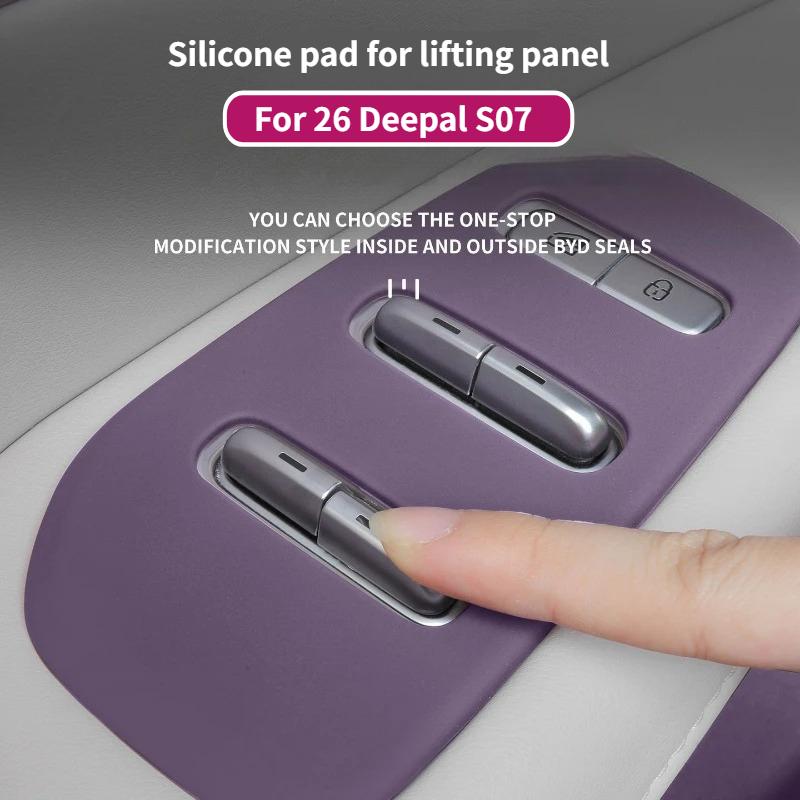 4Pcs for Changan Deepal S07 2026 Car Door Lifting Window Control Button Protective Pad Silicone Scratch Resistant Protective Pad