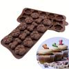 Silicone Chocolate Mold Dog Bone Cat Paw DIY Cake Baking Tool 14 -grid Temperature Resistance -40~ 230°C Pudding Jelly Mold
