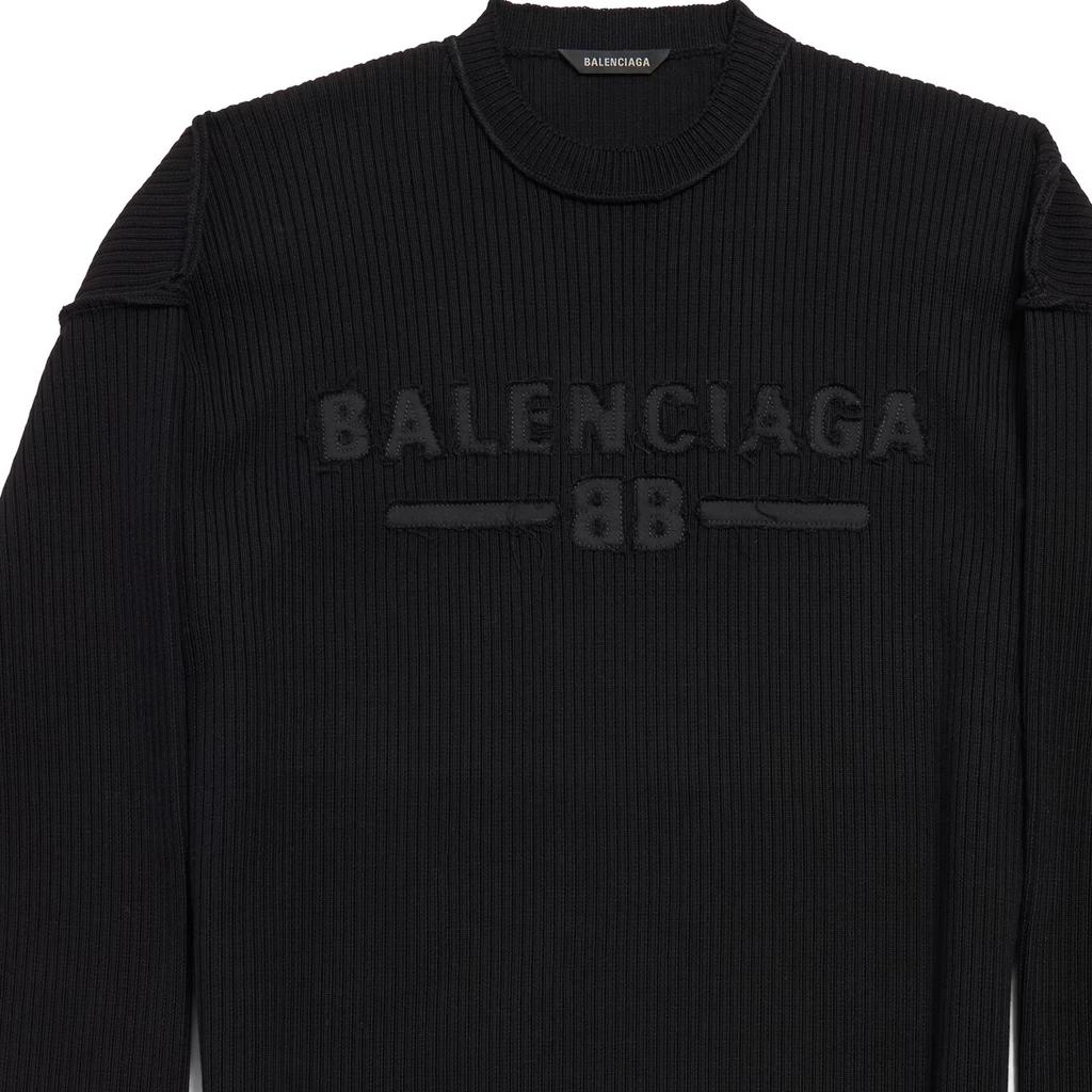 Balenciaga SS25 Knitwear Loose Fit Men's Black 821792T33691000