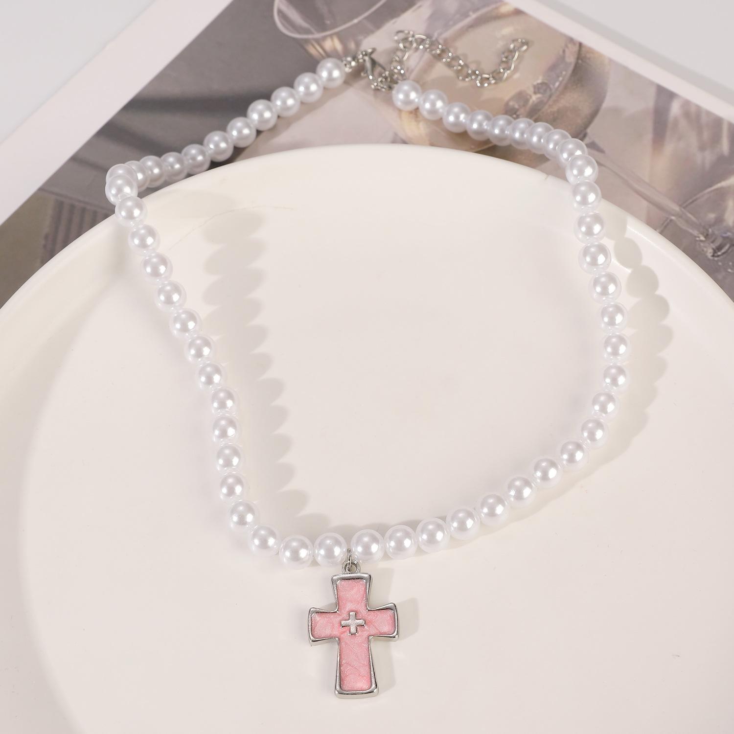 Y2K Star Heart Pink Crystal Bowknot Cross Pendant Earrings For Women Piercing Earrings Party Aesthetic Zircon
