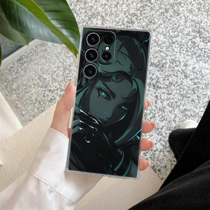 Hot Video Game Neon Valorant Killjoy Clear Case For Samsung Galaxy S26 S25 S24 S23 Ultra S20 S21 FE S22 Plus S26 5G Phone Cover