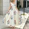 Women's Sleeveless Flowy Maxi Dress,Lightweight Fresh Vacation Style,Long Length for Casual Daily,Outdoor,Travel