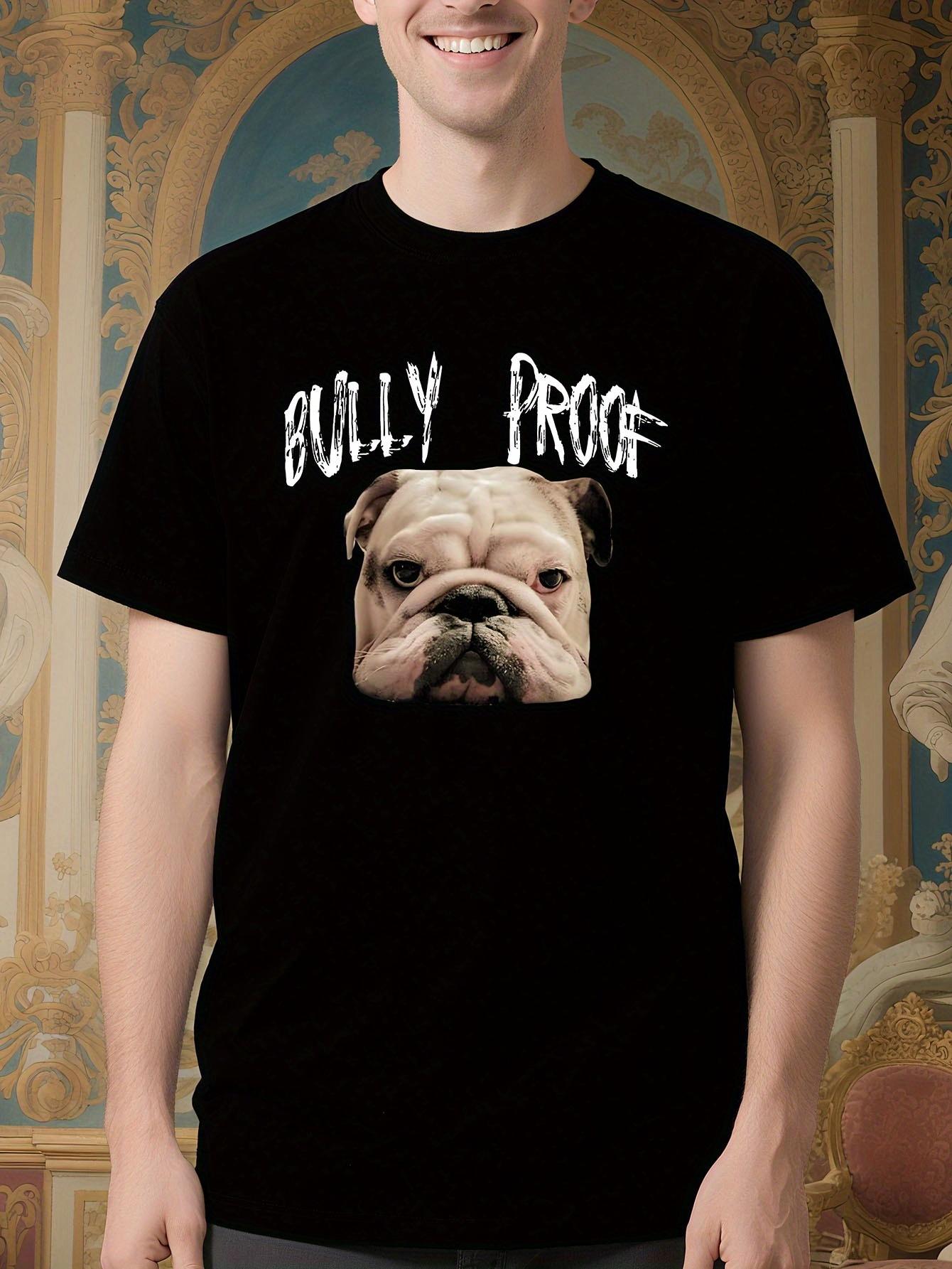 Bully Proof Graphic Tshirt - Black with Bold WHITE Text -... S