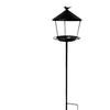 Stand Bird Feeder Pole Iron Decorative Birdbath for Patio Backyard Courtyard