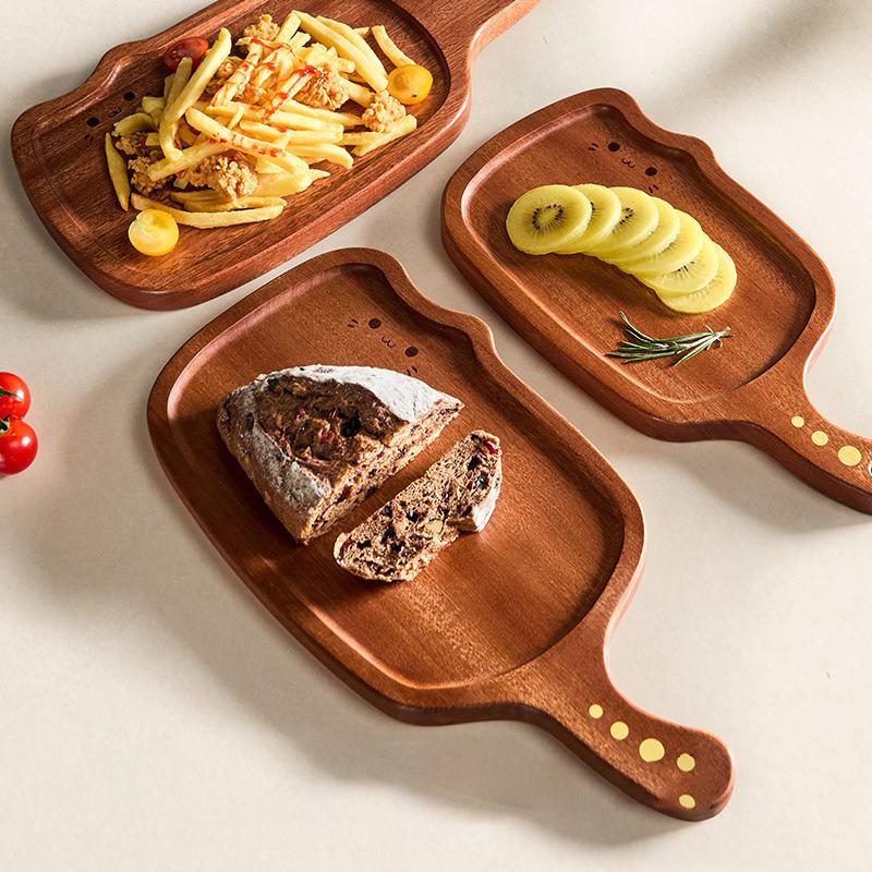 Cat Sandalwood Steak Cutting Board Steak Board Wooden Pizza Tray Solid Wood Bread Cutting Board Home Restaurant Wooden Tray