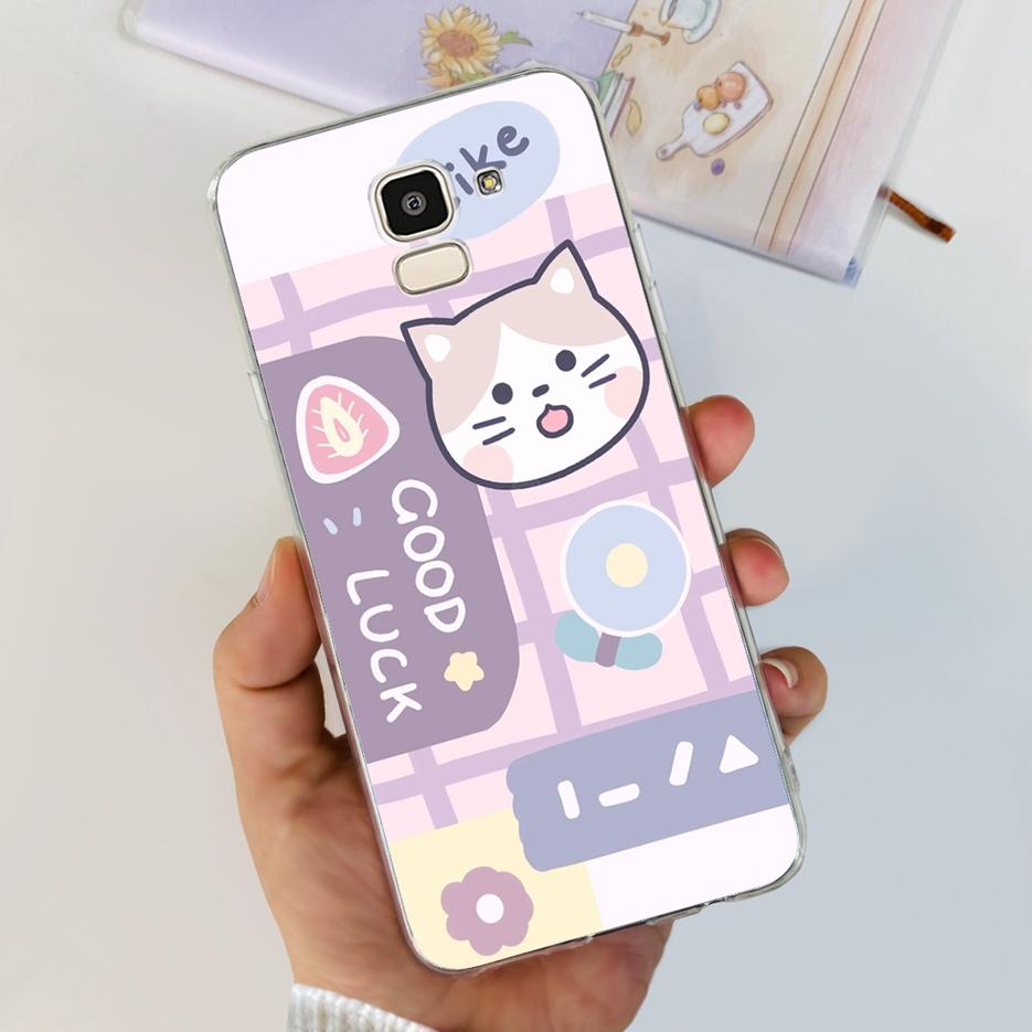 For Samsung Galaxy J6 2018 Case SM-J600F Stylish Painted Cover Clear Silicone Soft TPU Phone Case For Samsung J6 Plus J6+ Bumper
