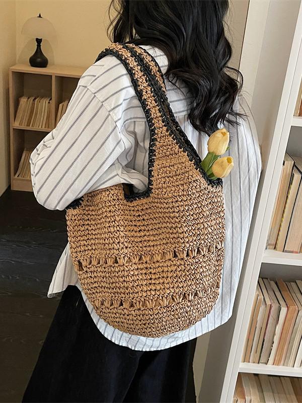 Spring 2026 Woven Beach Tote - Crossbody & Shoulder Handbag