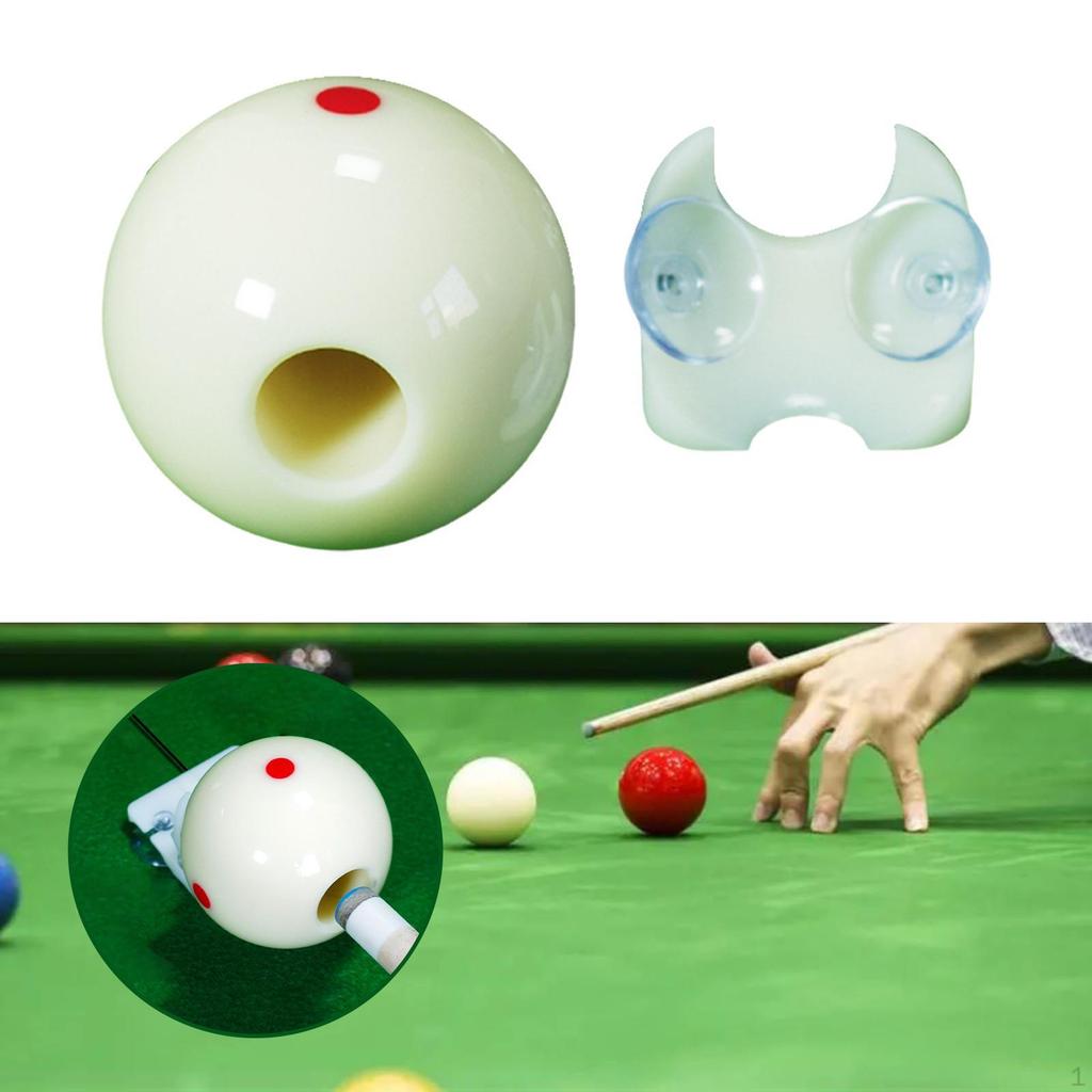 Billiards Cue Ball with Hole Billiard Rod Stroke Exerciser Stable Improve Hitting Level Aiming