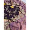 Königlicher Satin Zari Pailletten-Sari – Premium Designer Festtagsmode