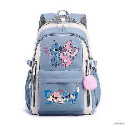 Lilo a Stitch Batoh Žena Muž Velká Kapacita Vodotěsný Vysokoškolská Školní Taška Trendy Žena Muž Taška na Notebook do Školy[HK] multi