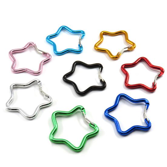 5 stk Femspissstjerneformet Karabinkrok Kraftig Aluminiumslegering Bærbar Lettvekt Utendørs Camping Klatring Snapkrok Klemme Hengende Spenne