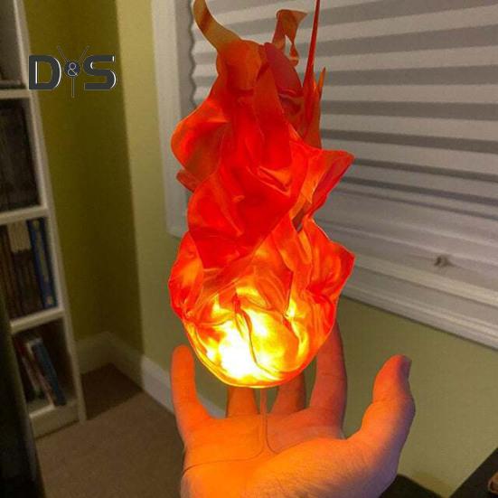 Halloween Floating Fireball Artificial Fake Flame Floating LED Ball Prop Illuminated Fireball Decor Halloween Decoration