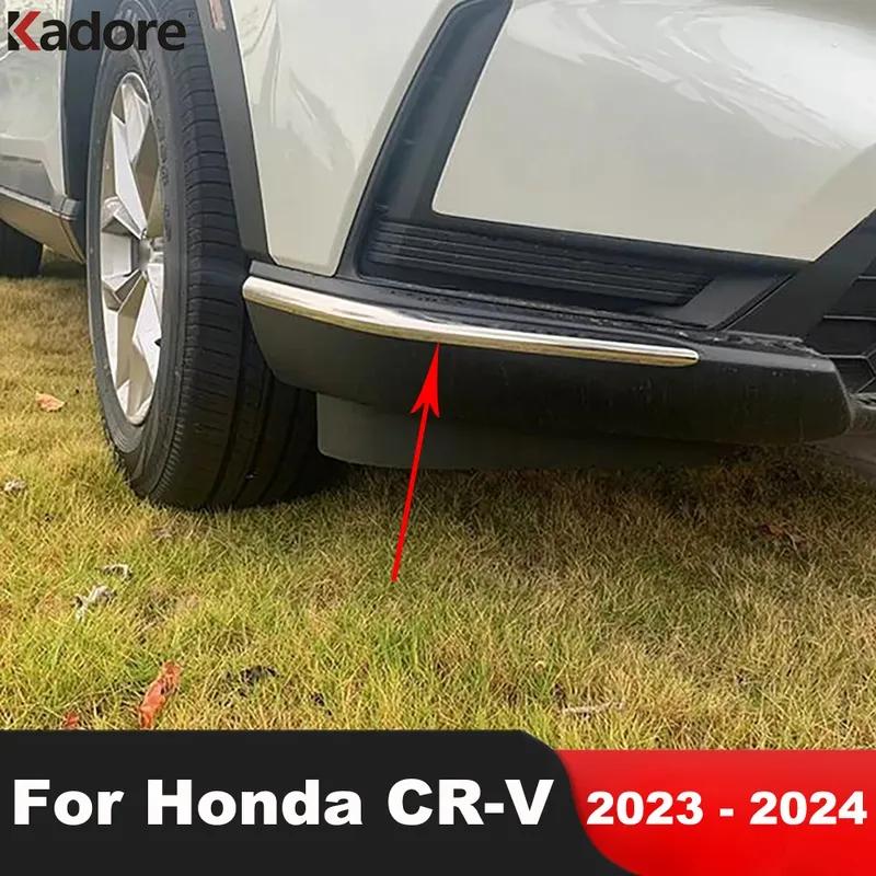 Front Rear Bumper Corner Cover Trim For Honda CRV CR-V  2024 Stainless Steel Car Protecter Molding Garnish Strip Accessories