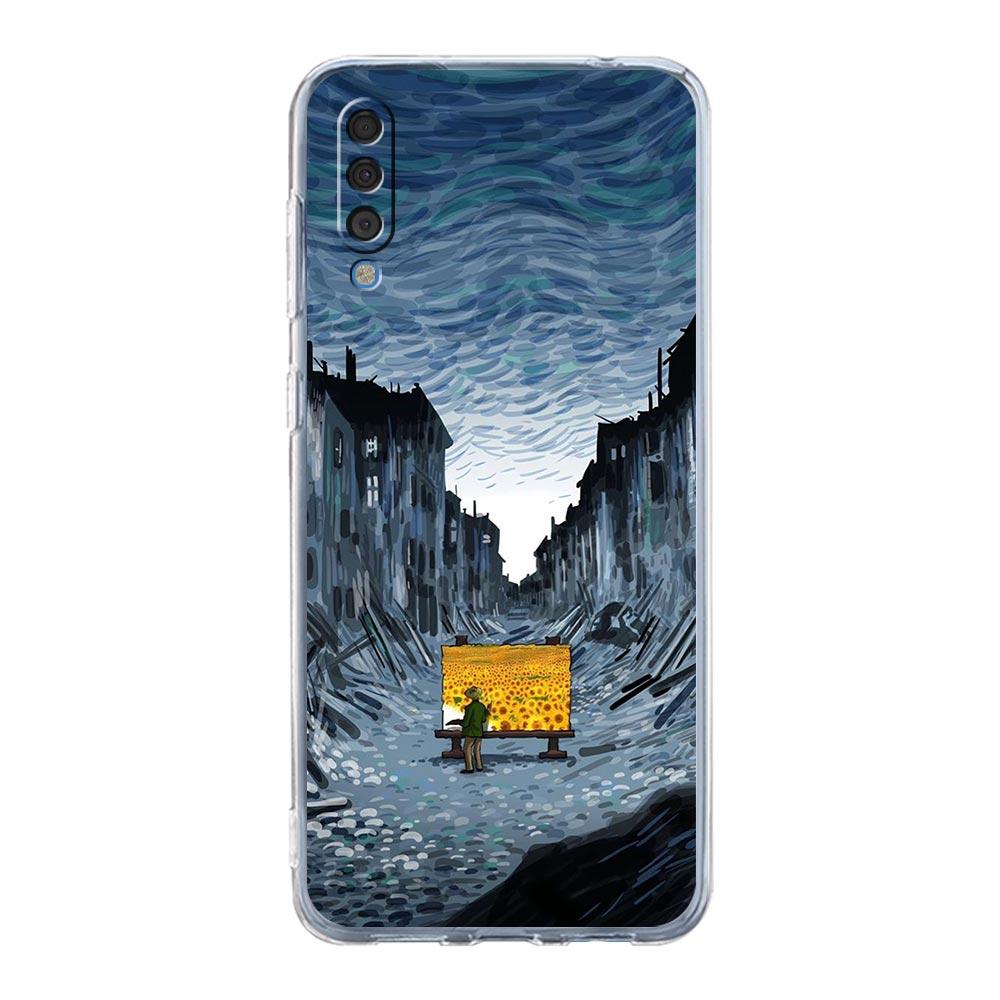 Art Aesthetic Van Gogh Starry Phone Case For Samsung Galaxy A52 A50 A70 A10 A30 A40 A20S A20E A02S A12 A22 A72 A32 5G A04s Cover
