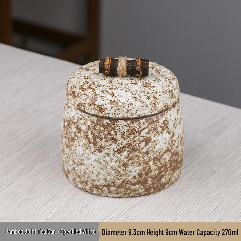 Ceramic Retro Tea Canister: Moisture-Proof, Portable, Small Size for Pu er Tea Storage
