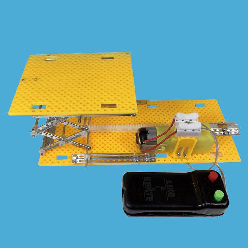 Modelo de Plataforma Elevatória Elétrica com Controle Remoto Brinquedo Científico para Crianças Aprendizagem de Tecnologia Física Brinquedos Educacionais para Crianças