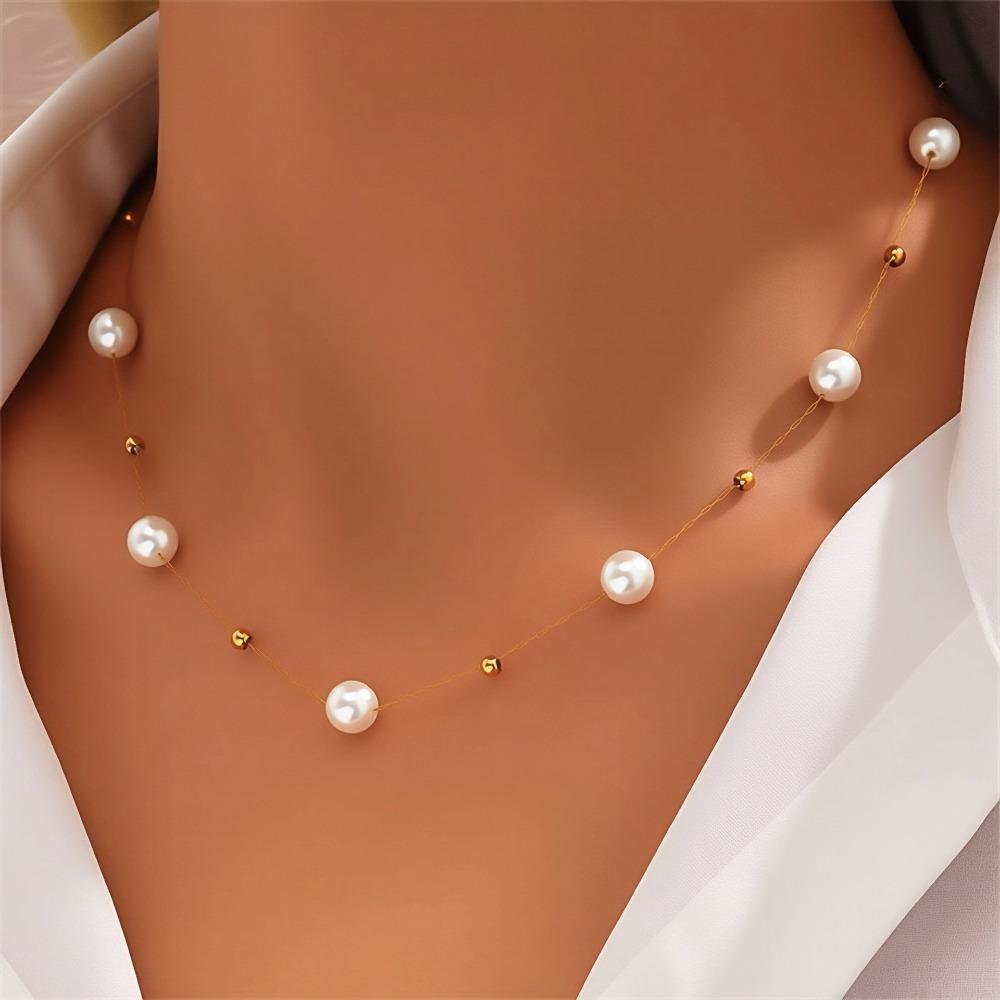 Pearl Tassel Necklace with Multiple Ways of Wearing Trendy Elegant Imitation Jewelry Accessories for Women Girls