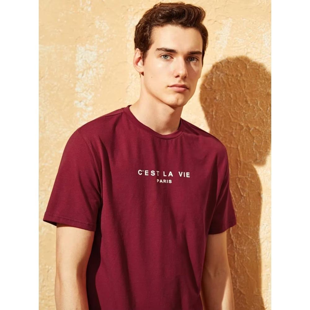 

C Est La Vie Забавная футболка с графикой букв для мужчин, хлопковая, повседневная, футболки Харадзюку, футболка оверсайз, свободная, дышащая, одежда XXXXXL коричневый