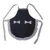 Ruffle Trim Kitchen Apron Bow Detail Halter Neck Apron Vintage Baking Apron  Home Use