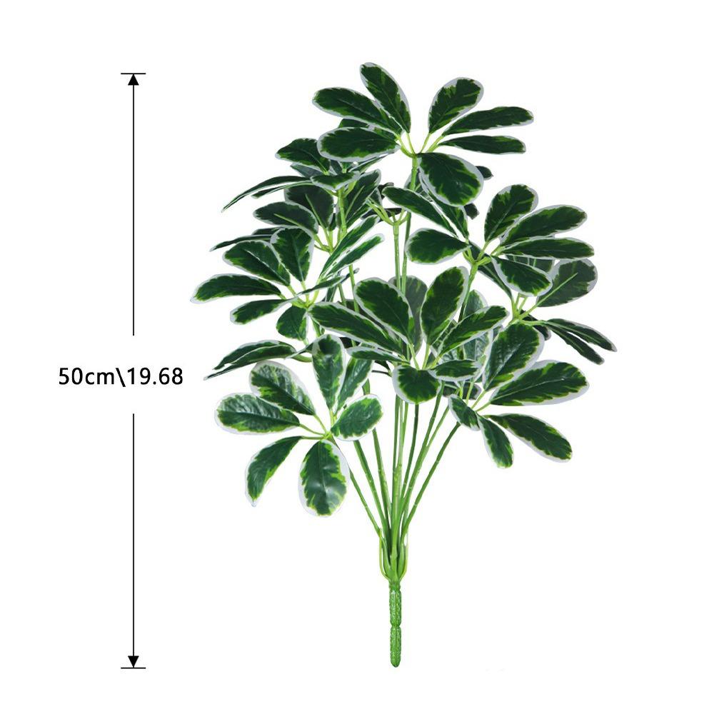 Plastic Material Fake Palm Plants Large Size Plastic Shrub Leaves For Outdoor Decor