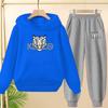 Children's 3-12Yrs Tiger print Pullover Hoodie Boys Girls Toddler Sweatshirt+Trousers Casual Fashion Charming Sports Jogging Set