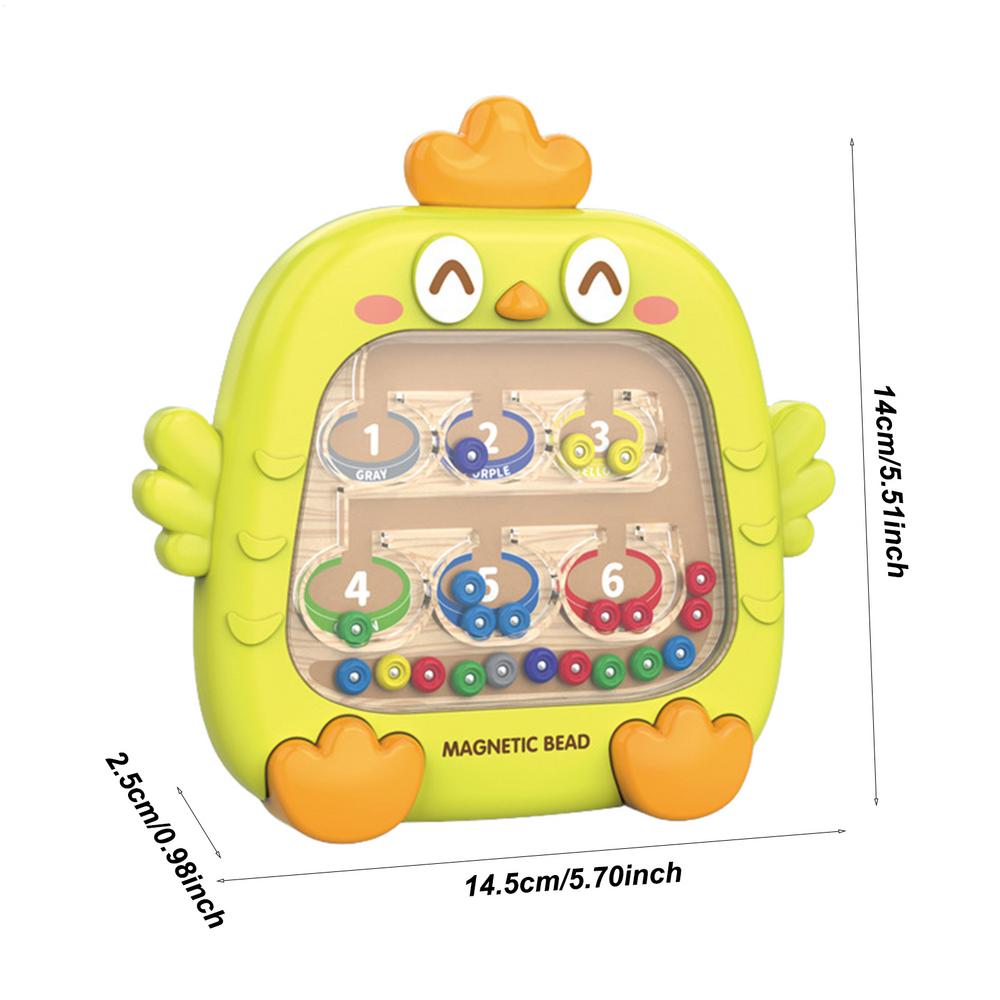 Boys Girls Magnetic Number Maze Chicken Design Magnet Maze Board Game STEM Toy Fine Motor Skills Toys Kids Magnetic puzzle toy