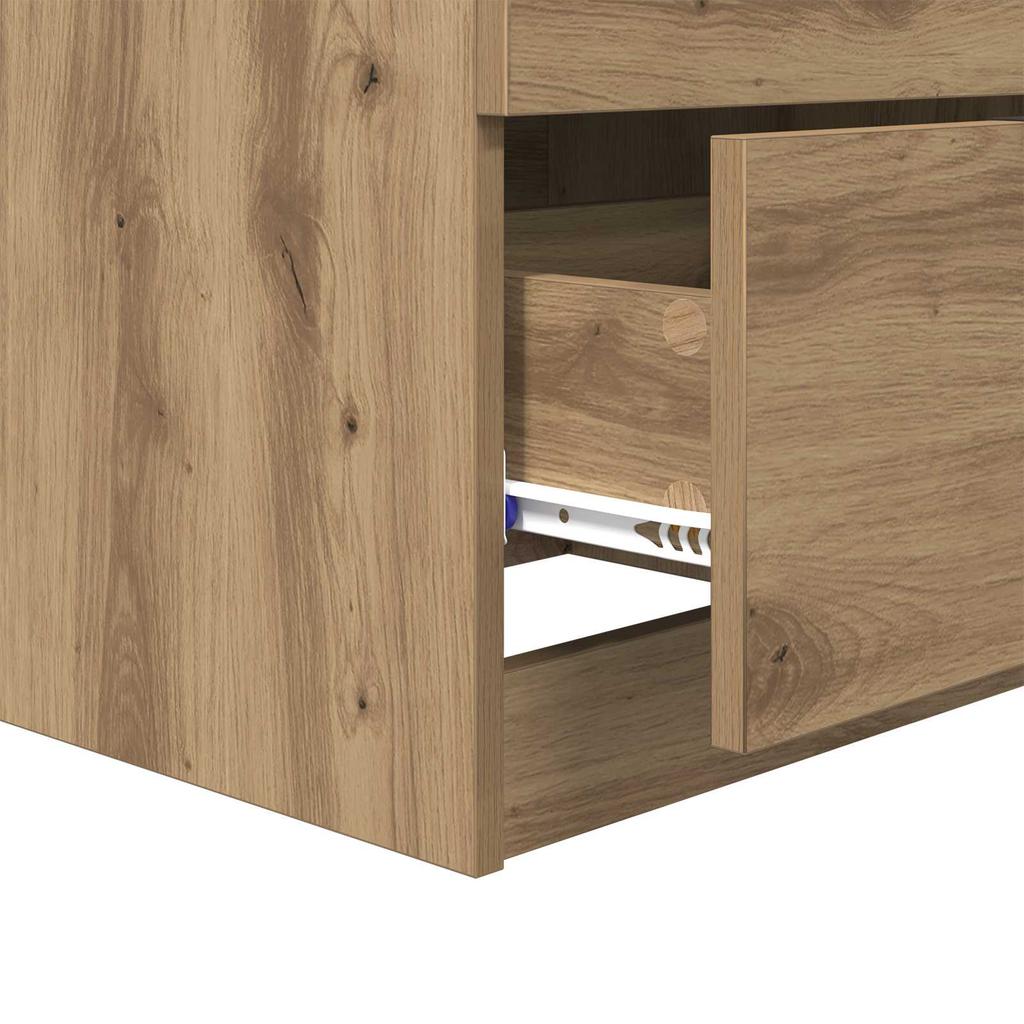 Nightstand Set of 2 Artisan Oak Finish 45 x 39 x 50 cm Engineered Wood