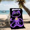 Customizable personalized beach towels Smiling Critters themed designs.Suitable for the beach, yoga, sports;ideal as beach accessories