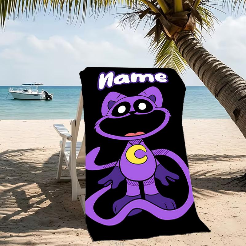 Customizable personalized beach towels Smiling Critters themed designs.Suitable for the beach, yoga, sports;ideal as beach accessories