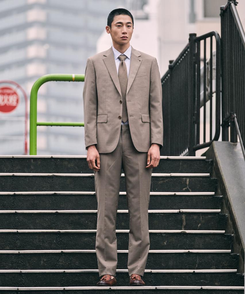 STCO Italy Marlane 100S Summer Wool 100% Suit Pants Beige (Classic Fit)_Sslvb92Csd