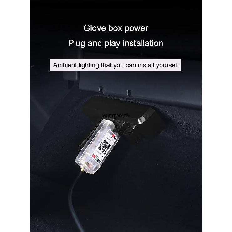 For Tesla Model 3/Y 2017-2023 Streaming Ambient Light Dashboard Flow Light Remote/APP Control USB Ambient Strip Lamp Decoration