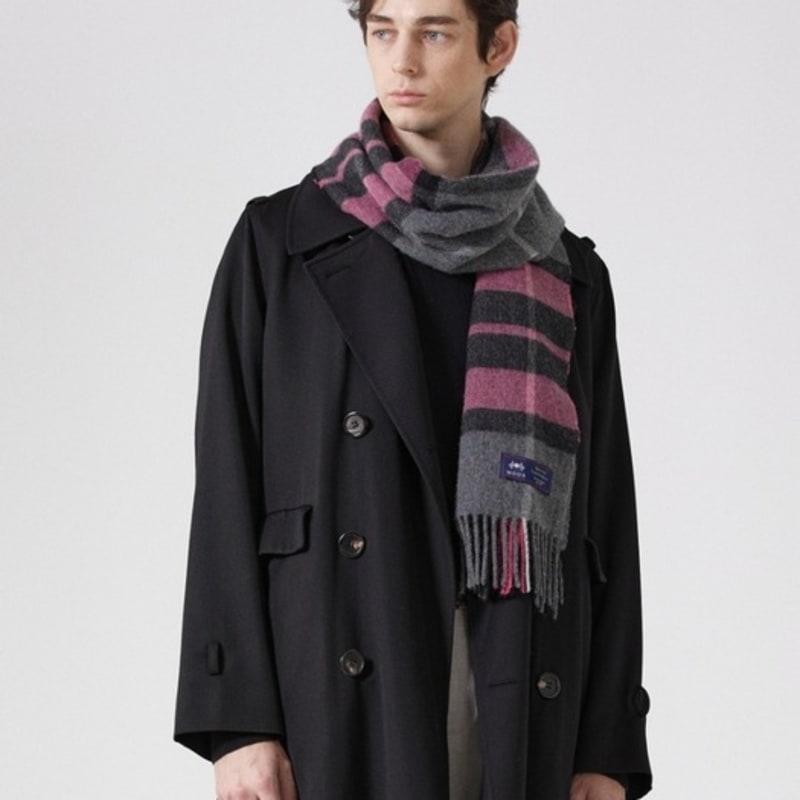 ABRAHAM MOON Merinowolle Schal Schal 50cm - Westminstergrau Rosa