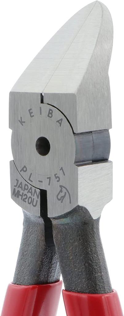 Keiba Plastic Nippers, Flat Tip, 45 Degree, 175mm, PL-757