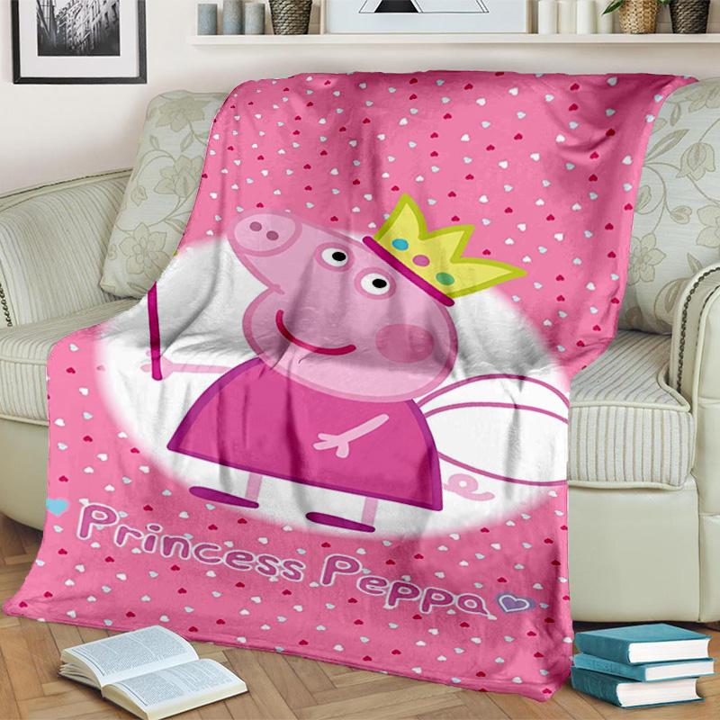 Princess Peppa Blanket Suitable for Sofas, Beds, Offices, And Camping - Perfect Gift for Halloween Christmas