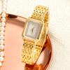 Fashionable Luxury Diamond Square Dial Alloy Strap Women's Quartz Watch, Suitable for Daily Wear, Christmas Gift