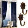 2 x Vintage Gardinenhalter Vorhanghalter Haken Fensterdekoration Beschläge