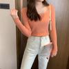 Square-neck Sweater Women's Pullover Autumn and Winter New Korean-style Slim-fit Top Knitted Tight Base Layer