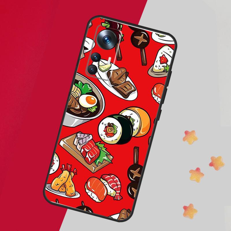 

Kawaii Sushi Crowd Case For Xiaomi 14 13 15 Ultra 11T 12T 13T 14T Pro Cover For POCO X7 Pro X3 X5 X6 F5 F6 F7 Xiaomi 15