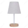 Creative LED Solid Wood Fabric USB Small Table Lamp Living Room Study Bedroom Bedside Atmosphere Decoration Lighting Fixtures