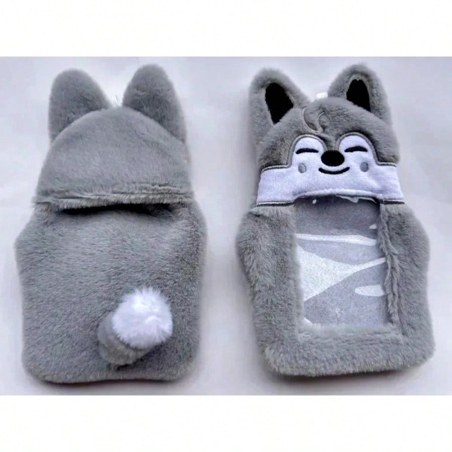 Capa de Proteção para Cartão de Pelúcia Skzoo Pop Coreano Stray Fan Animal Adorável para Foto de Identidade, Crédito, Cartão de Ônibus - Presente Divertido Stay SK