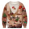 Herbst Winter Modisch Bequem Locker Kreativ Weihnachtskollektion Herren 3D-Druck Pullover Rundhals Langarm Pullover