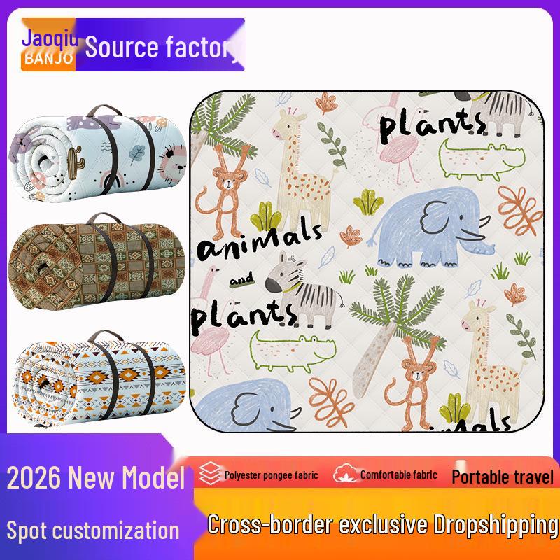 Waterproof Backpack Picnic Mat: Thickened, Moisture-Proof, Lightweight, Foldable, Customizable by Image for Outdoor Camping. 150x200cm
