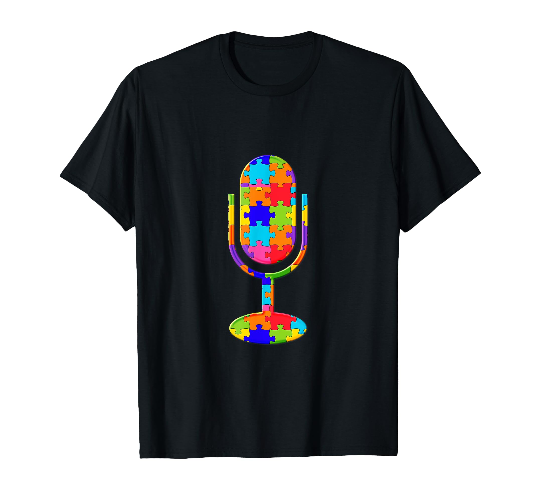 

Webinar Podcast Microphone Jigsaw Puzzle Autism Puzzle T-Shirt